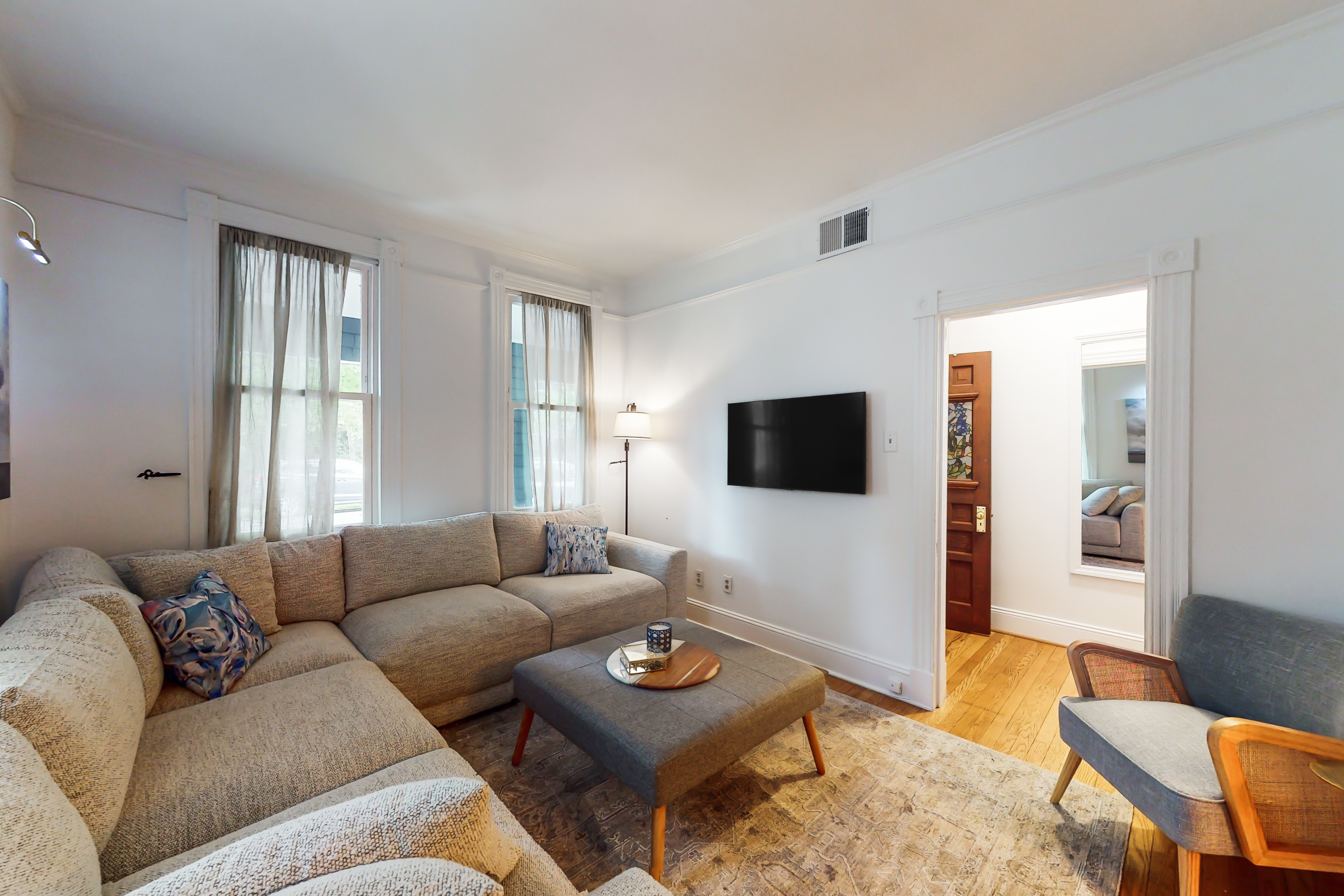 Dog-friendly house with yard, deck, firepit, washer/dryer & AC - near golf