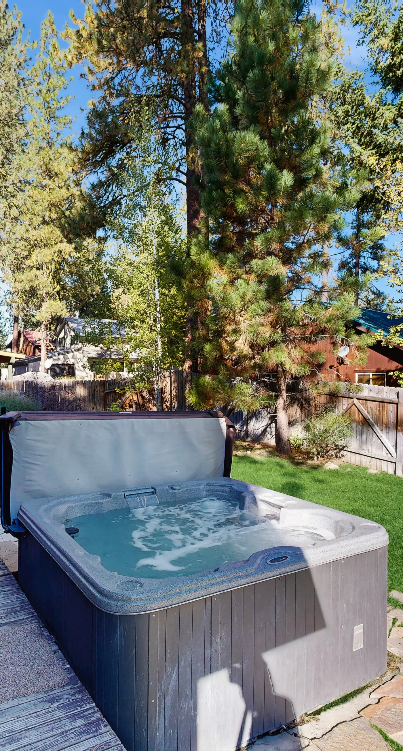 Fenced Yard Cabin | Hot Tub, Walk to Beach