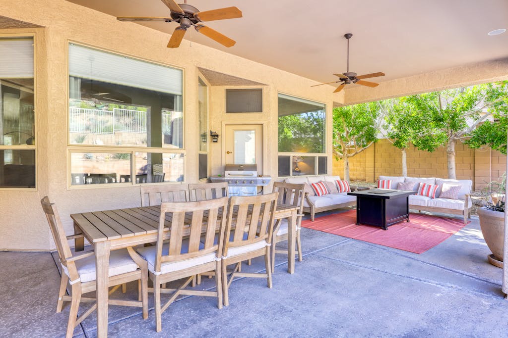 Private desert dream home with enclosed yard, pool, furnished lanai, & grill