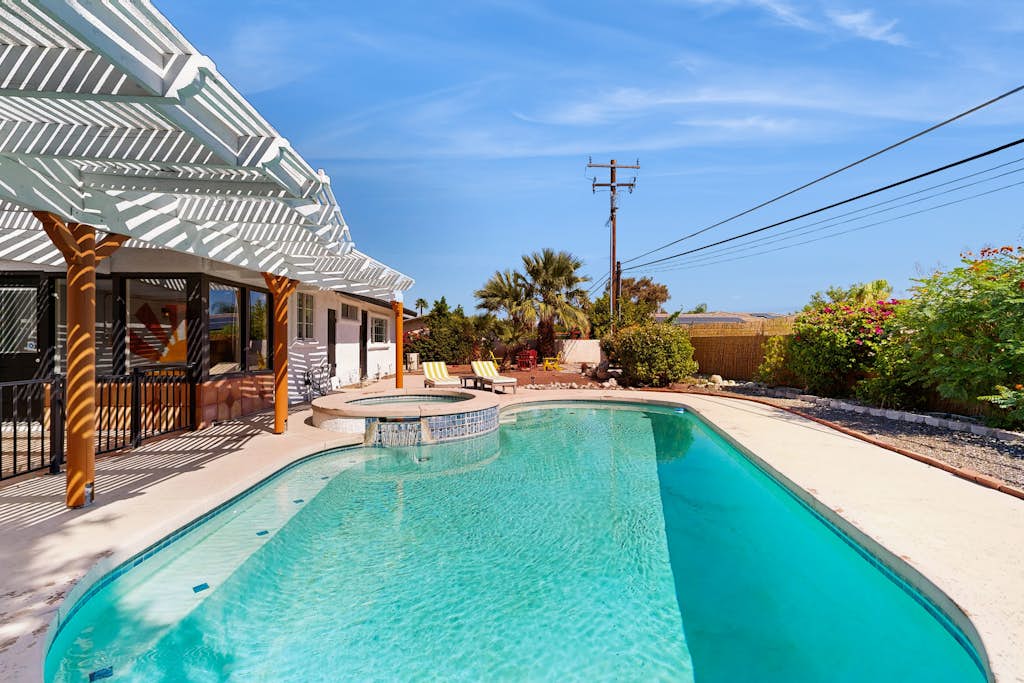 Updated mid-century gem with private pool, spa, gas grill, and free WiFi