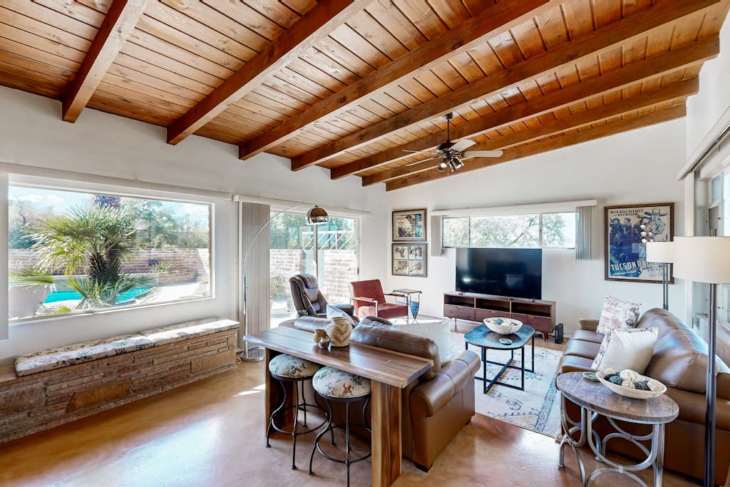 Dog-friendly oasis with yard, amazing pool, furnished patio, & washer/dryer