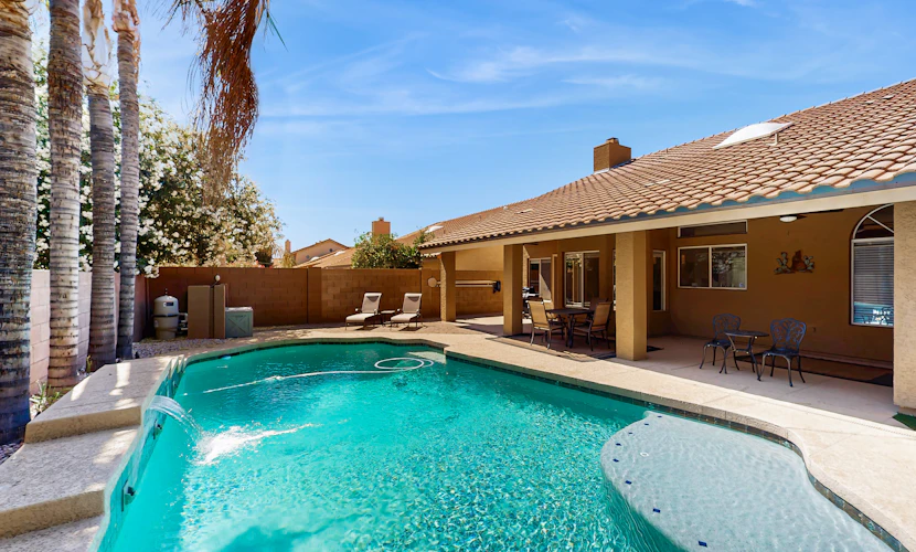 Oasis in Sunny Scottsdale—where comfort, games, and poolside relaxation.