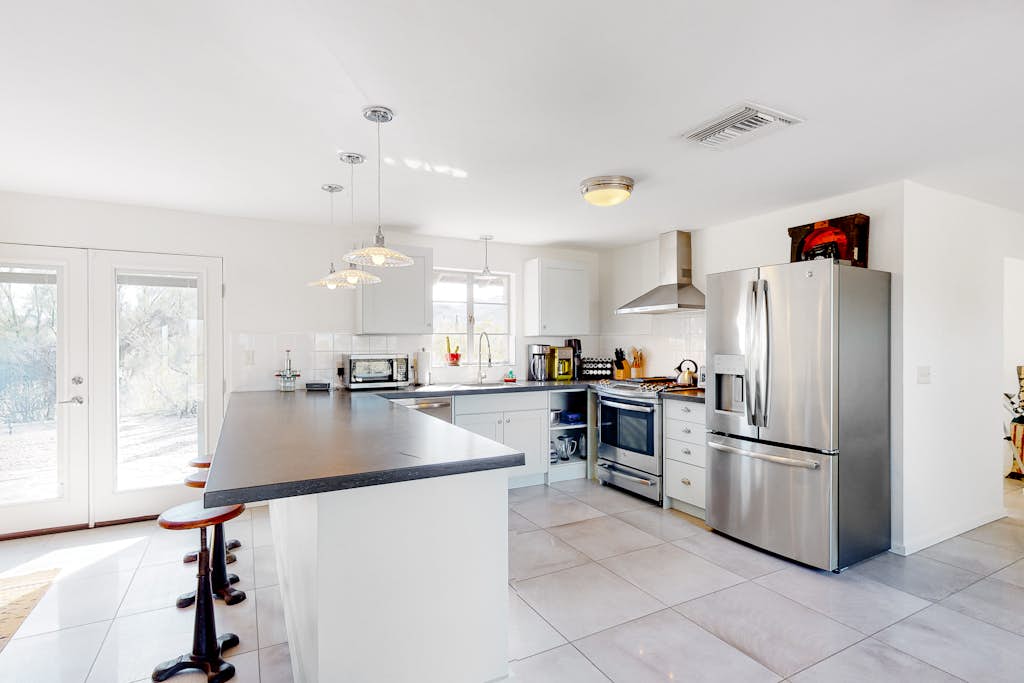 Secluded, dog-friendly home on 3.5-acres with mountain views & upper deck