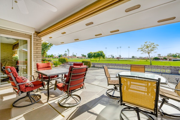 Dog-friendly, golf course adjacent home with a pool, hot tub, & fitness center