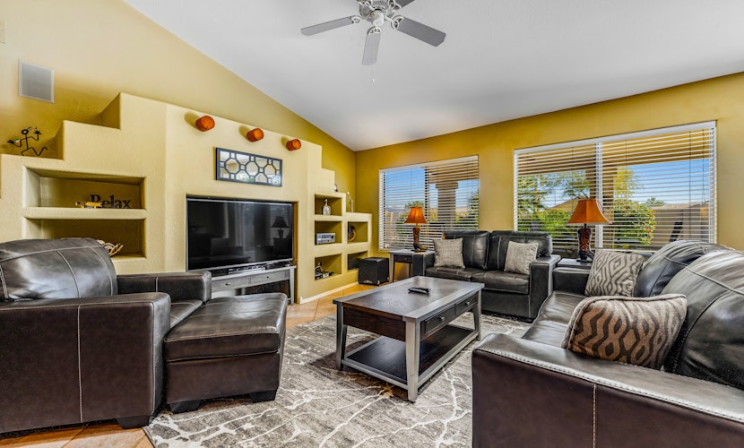 Dog-friendly home with pool, firepit, fast WiFi, central AC, & washer/dryer