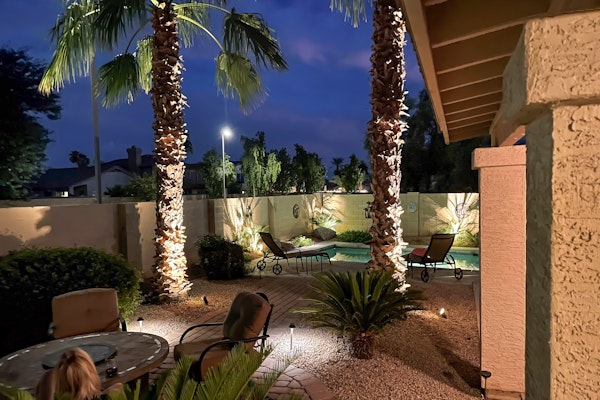 Dog-friendly home with pool, firepit, fast WiFi, central AC, & washer/dryer