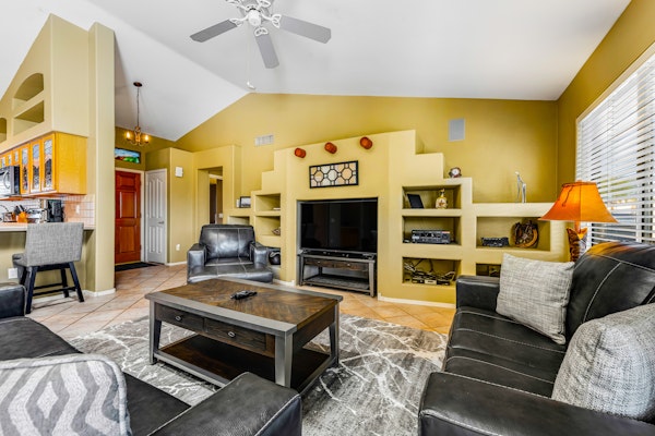 Dog-friendly home with pool, firepit, fast WiFi, central AC, & washer/dryer