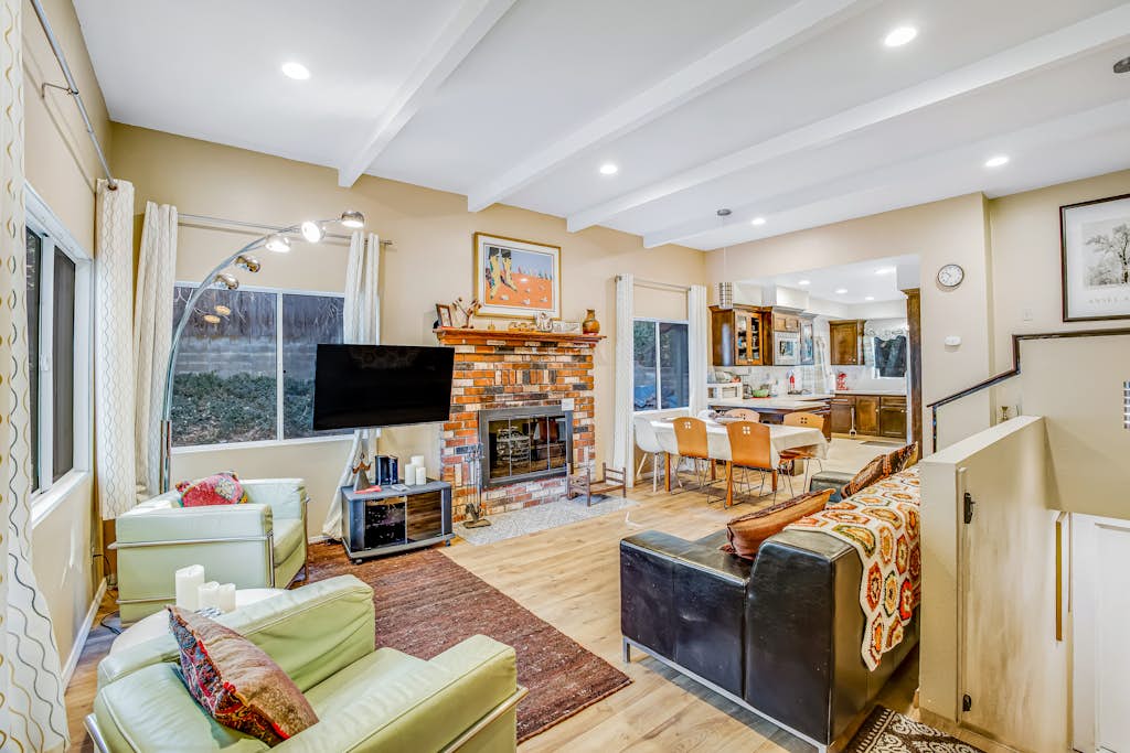 Dog-Friendly Getaway with Fast WiFi, Wood-Burning Fireplace, & Furnished Deck