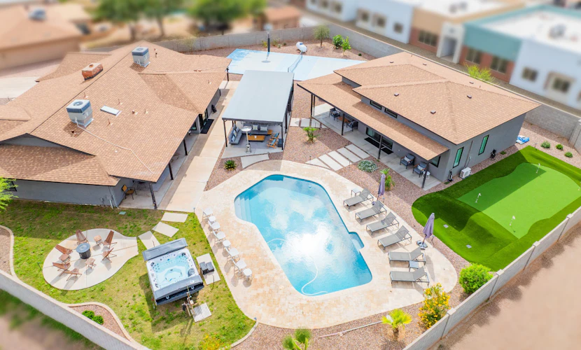 Charming Chandler retreat with pool, guest house, pickleball and putting green!