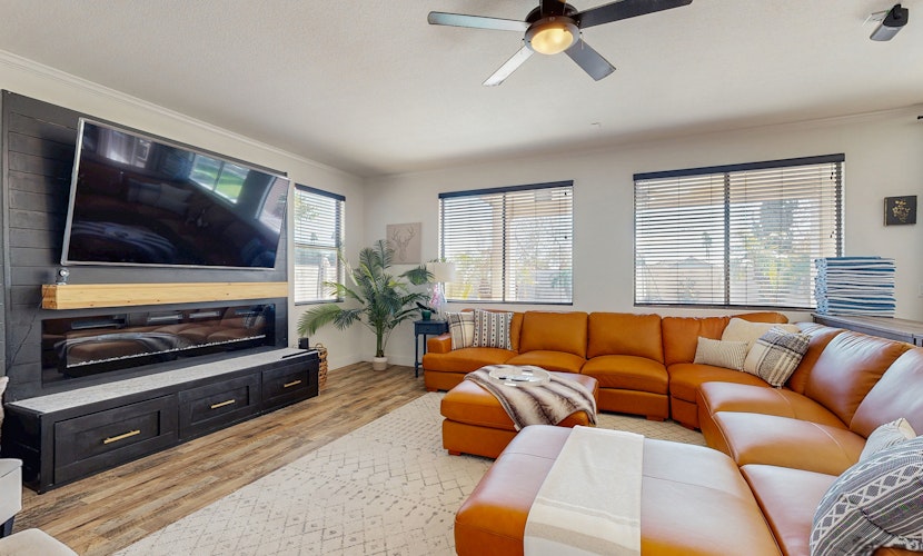 A Comfortable Mesa Escape with a Private Pool, Game Room, and Access to Shops