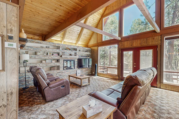 A-Frame Home w/ large deck, bbq grill, foosball table, & EV charger