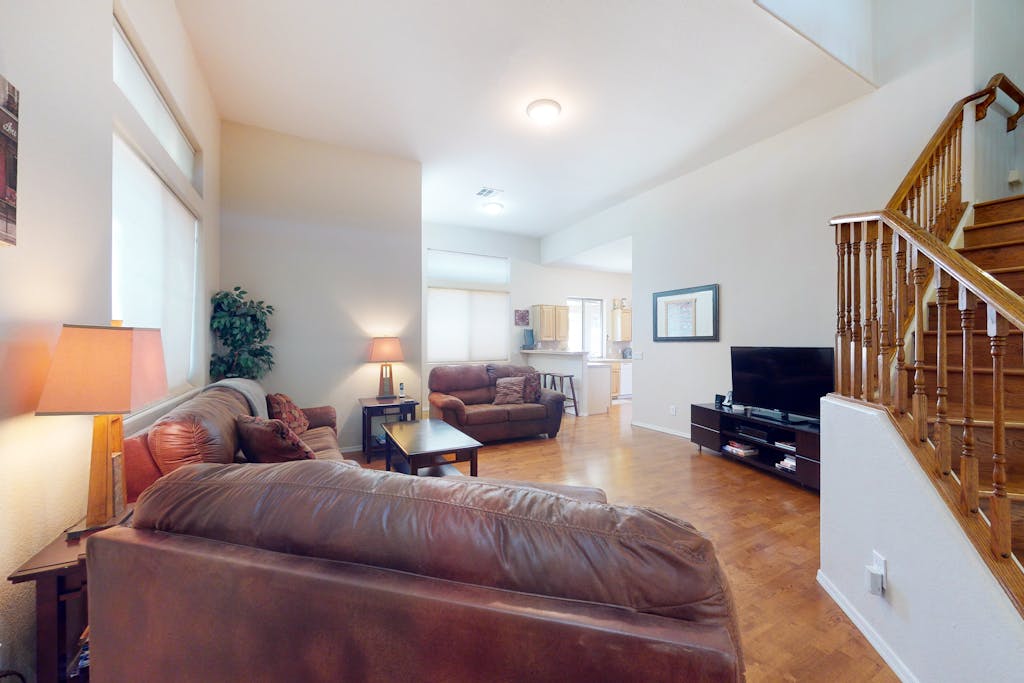 Airy home with private heated pool, firepit, grill, enclosed backyard, cornhole