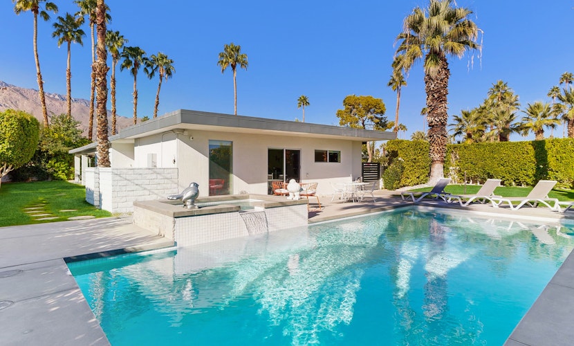 Mid-century, dog-friendly home w/yard, pool, spa, & gas grill-close to downtown