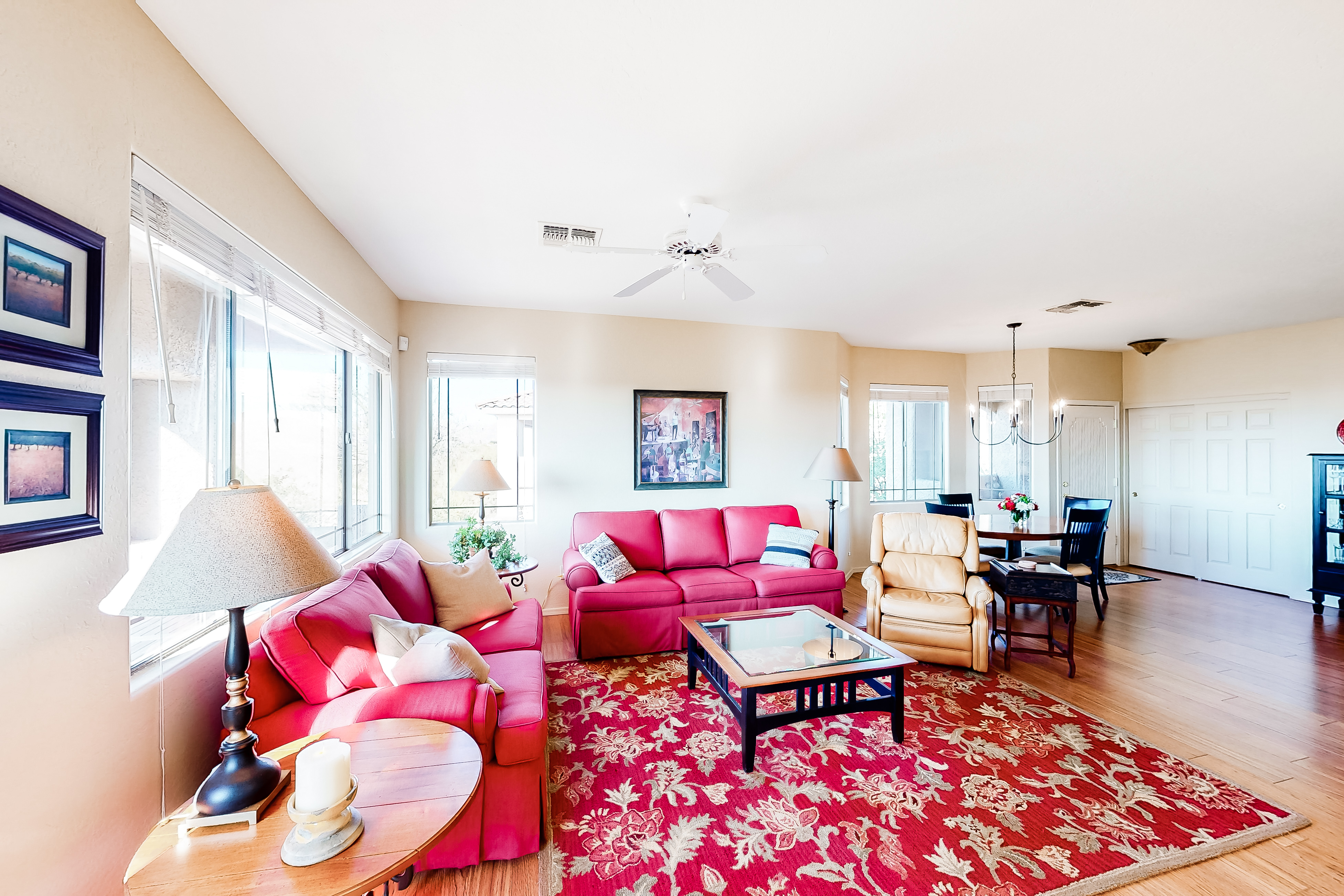 Serene mountain view condo with balcony, patio, washer/dryer, & board games