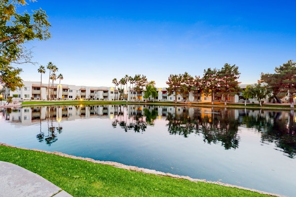 Ground-floor condo with on-site pool, pickleball, hot tub, gym & private balcony