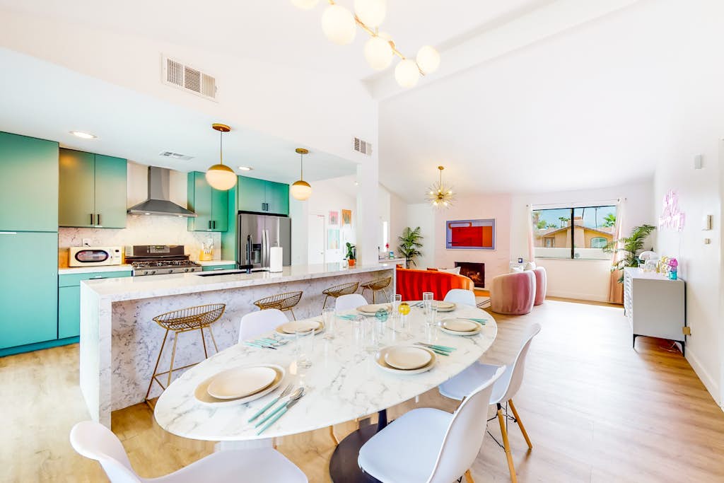 Dog-friendly desert dream with a private pool, pool spa, & putting green