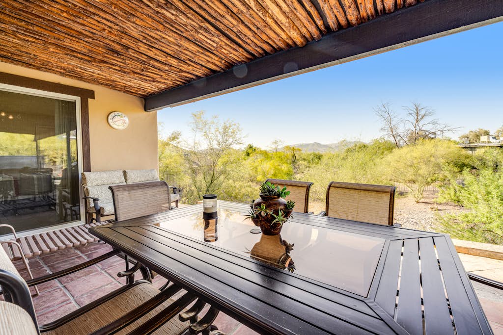 Dog-friendly, Cave Creek home with covered patio, hot tub & mountain views