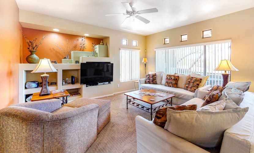 Dog-friendly condo with high-speed WiFi, heated outdoor pool & hot tub