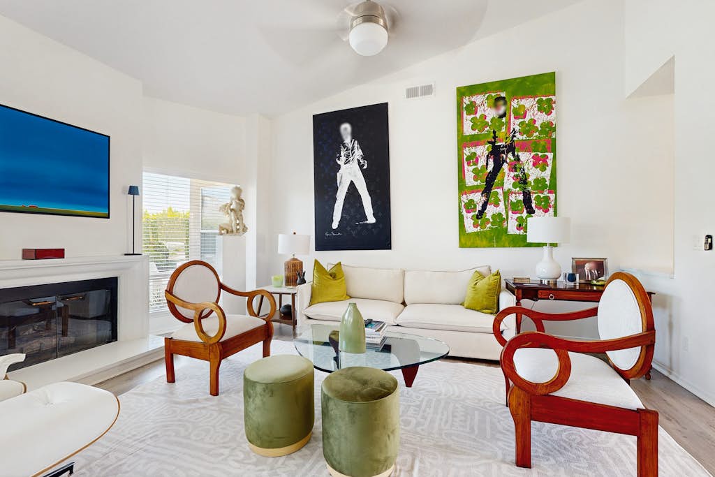 Sun-soaked dog-friendly retreat with private pool, hot tub, fireplace, & W/D