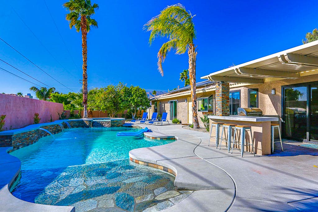 Dog-friendly desert gem w/private pool, putting green, firepit, & more