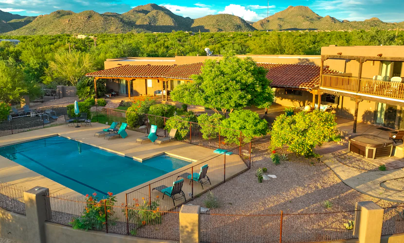 Tucson ranch home with private pool, hot tub, gourmet kitchen, & patio