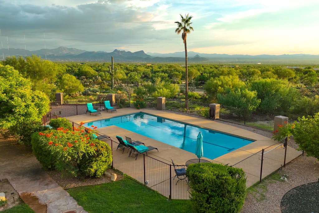 Tucson ranch home with private pool, hot tub, gourmet kitchen, & patio
