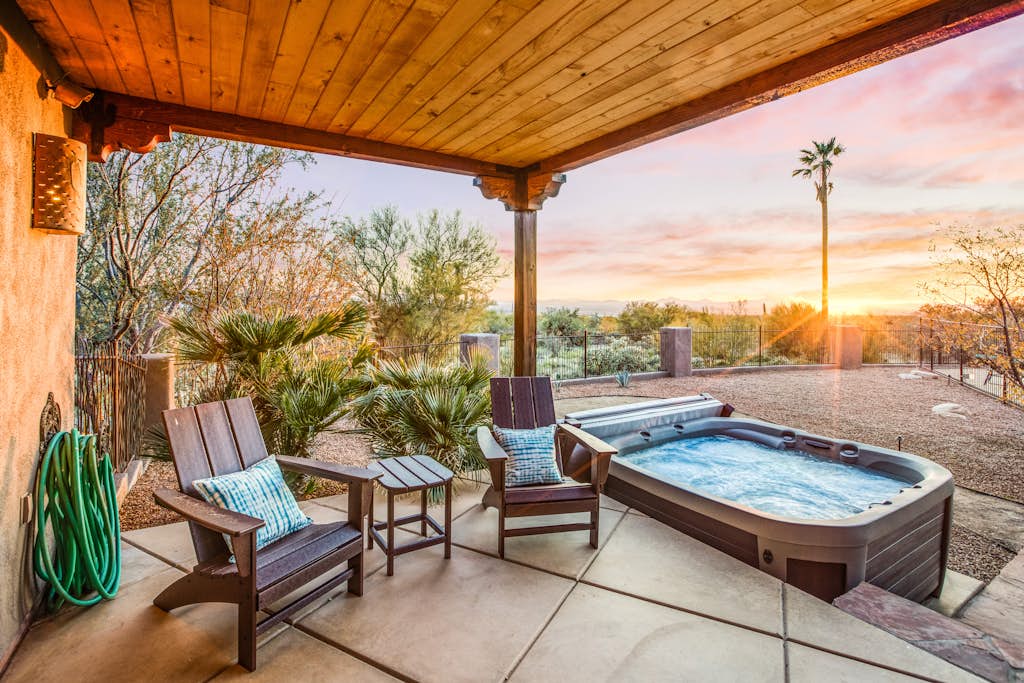 Tucson ranch home with private pool, hot tub, gourmet kitchen, & patio