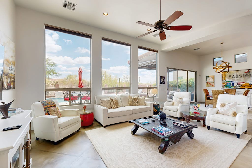 Beautiful contemporary home with gorgeous views, private pool, & gas grill