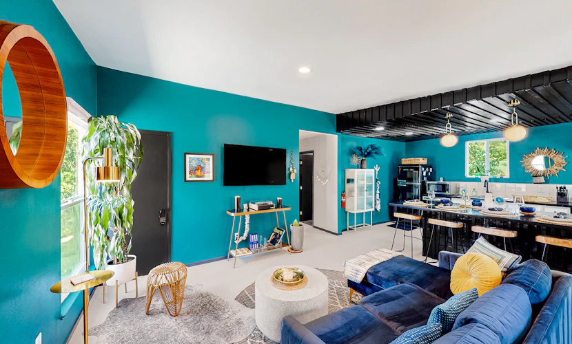 Dog-friendly home near Joshua Tree NP with Cowboy pool, mountain view, firepit