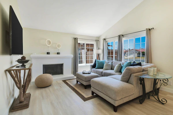 Dog-friendly home with pool, spa, enclosed yard, covered lanai, & fireplace