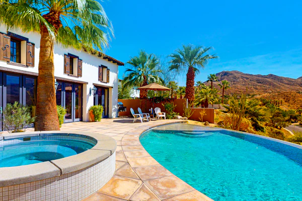 Spectacular villa w/ panoramic views, a private pool, spa, & fitness room