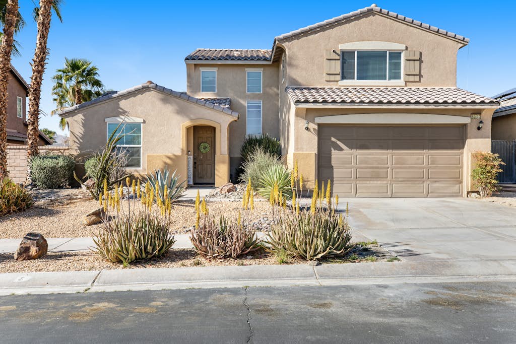 Inviting and unique dog-friendly home with pool, pool spa, firepit, & W/D