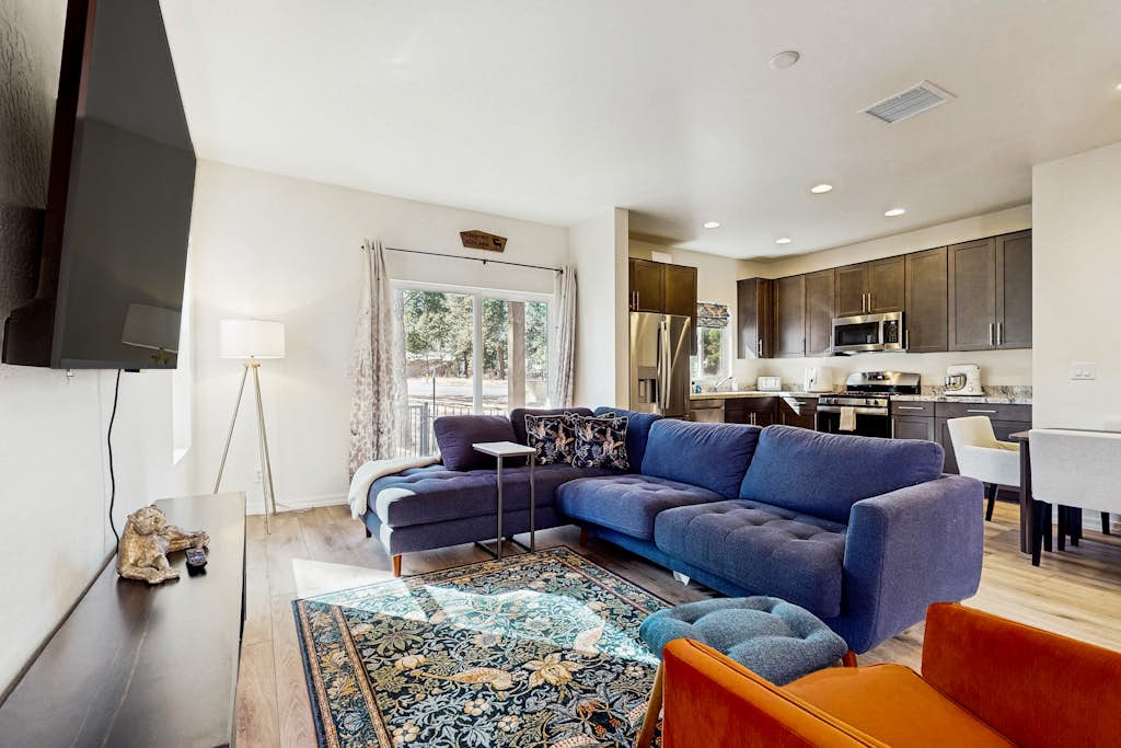 Modern, dog-friendly bungalow home with patio, balcony, & central AC