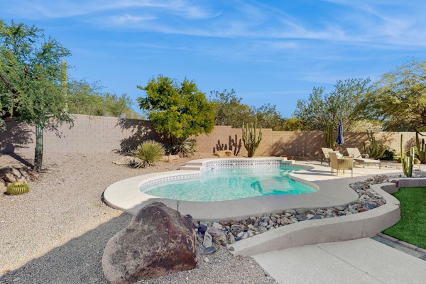 Mtn-view home w/ private pool & access to heated pool, hot tub, gym, pickleball