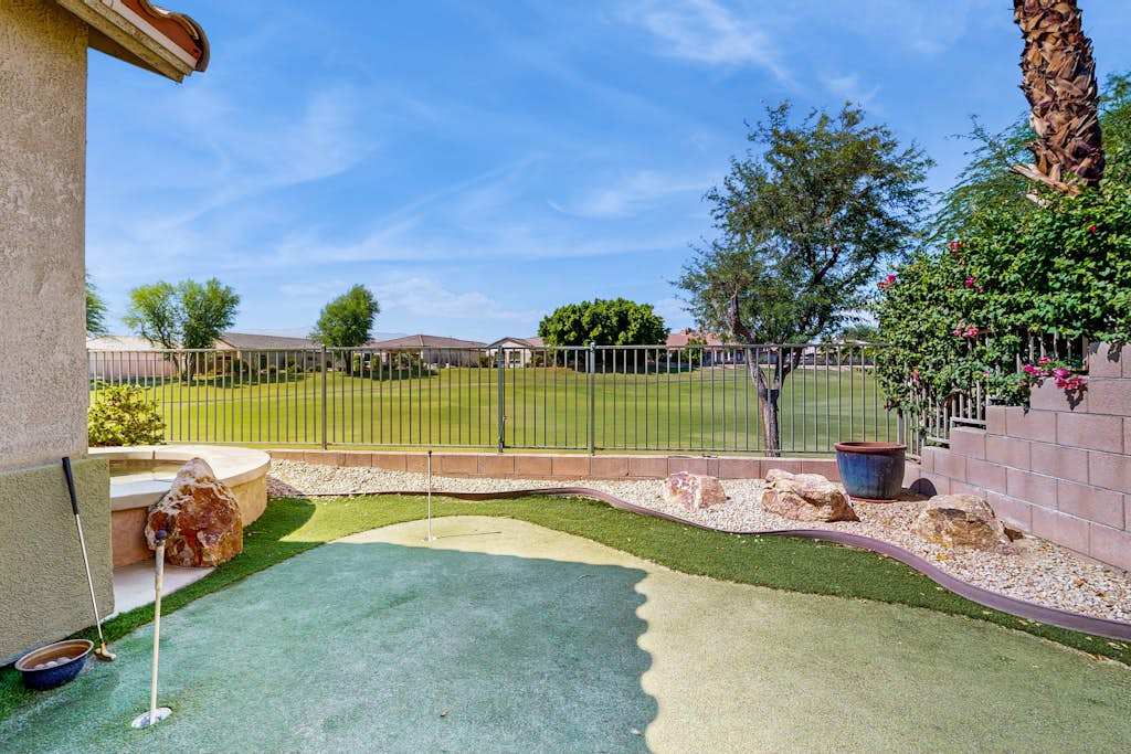Dog-friendly golf course home w/ mountain views, pool, grill, spa, & AC