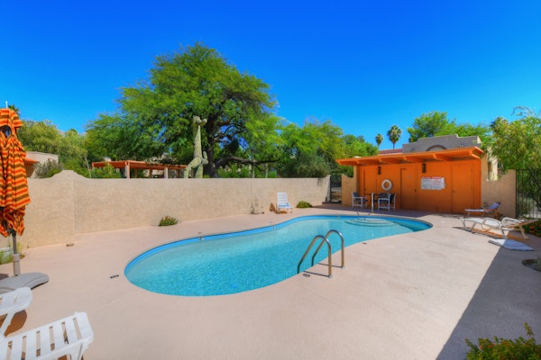 Corner condo in Tucson foothills w/ a community pool & two private patios