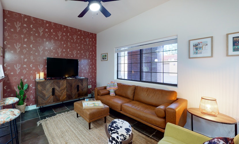 Stylish Desert Gem W/Fast WiFi, Private Patio, Central A/C, and Shared Gas Grill