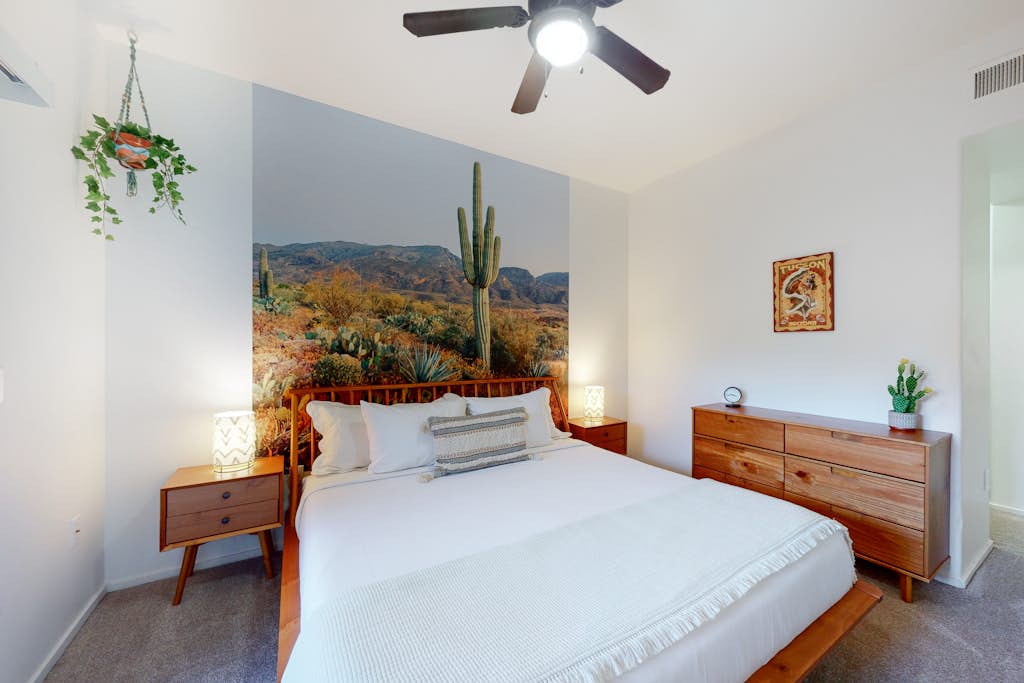 Stylish Desert Gem W/Fast WiFi, Private Patio, Central A/C, and Shared Gas Grill