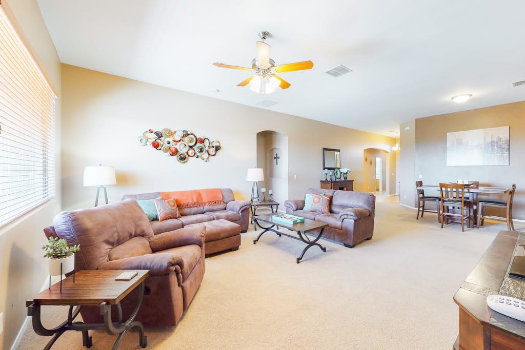 Snowbird-friendly home with fast WiFi, central AC, and private pool