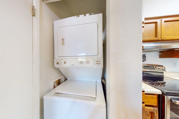 Classic condo with a balcony, washer/dryer, central AC, pool