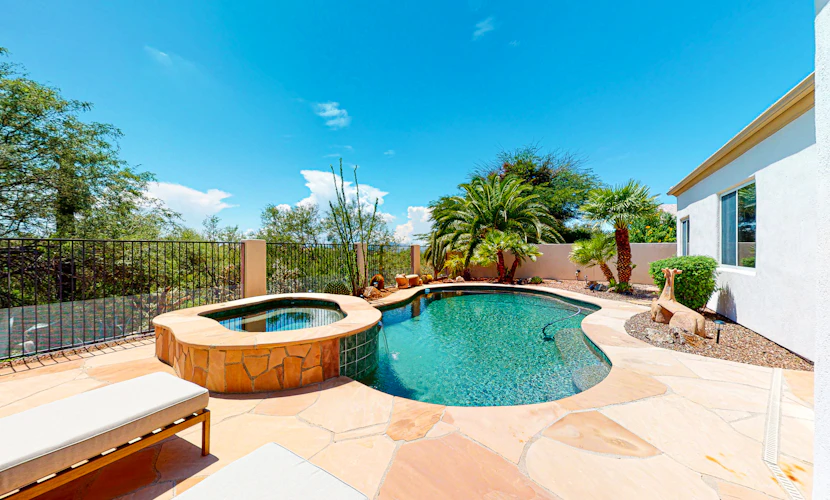 Delightful home with backyard oasis - private pool with spa, cozy patio