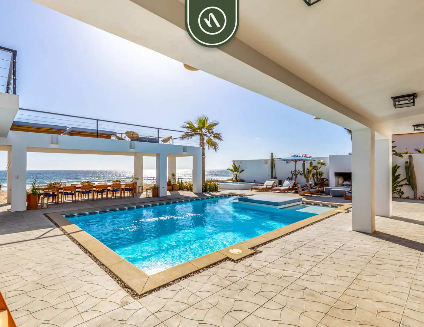 Oceanfront 10 BR Villa with Pool - Jacuzzi - Beach