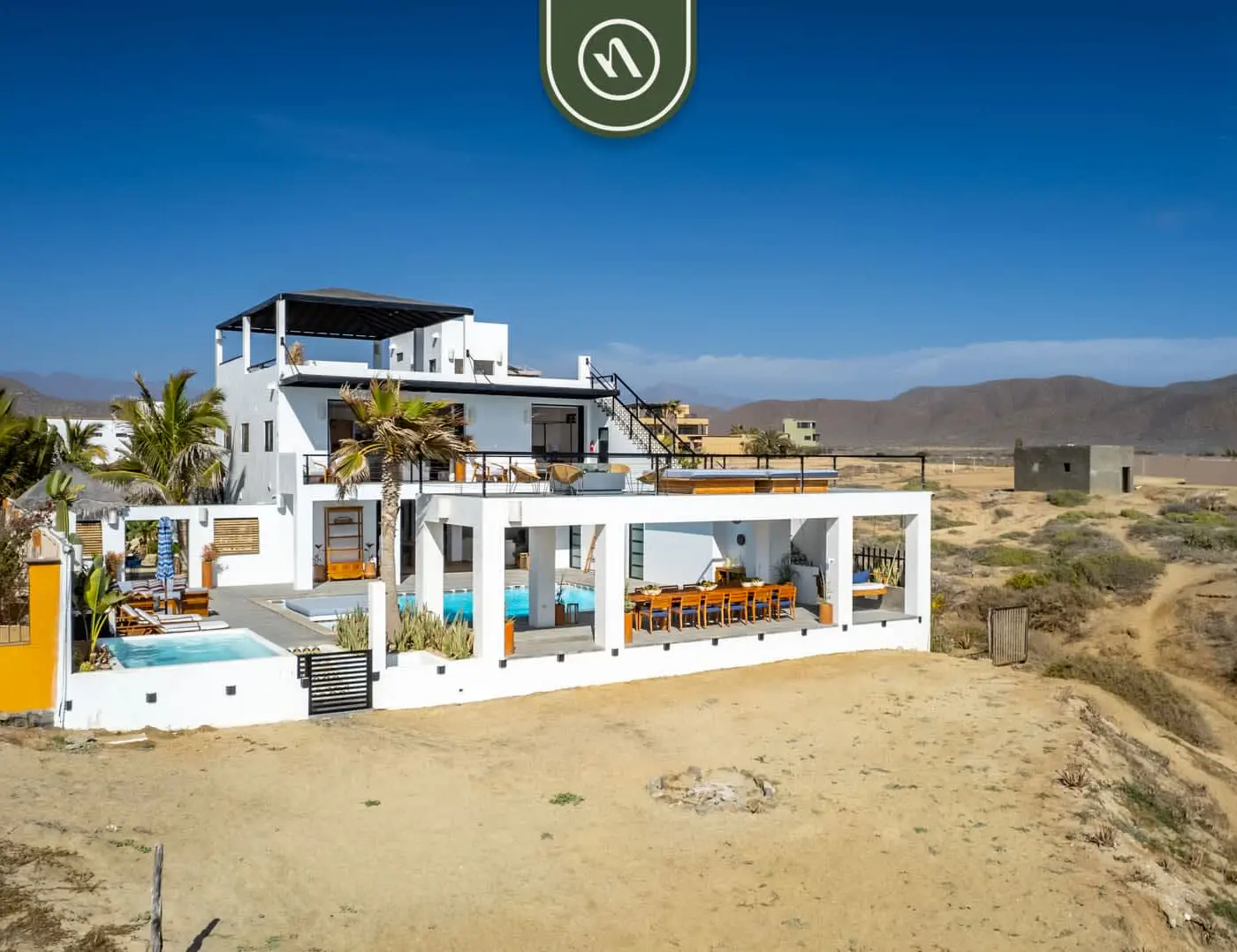 Oceanfront 10 BR Villa with Pool - Jacuzzi - Beach