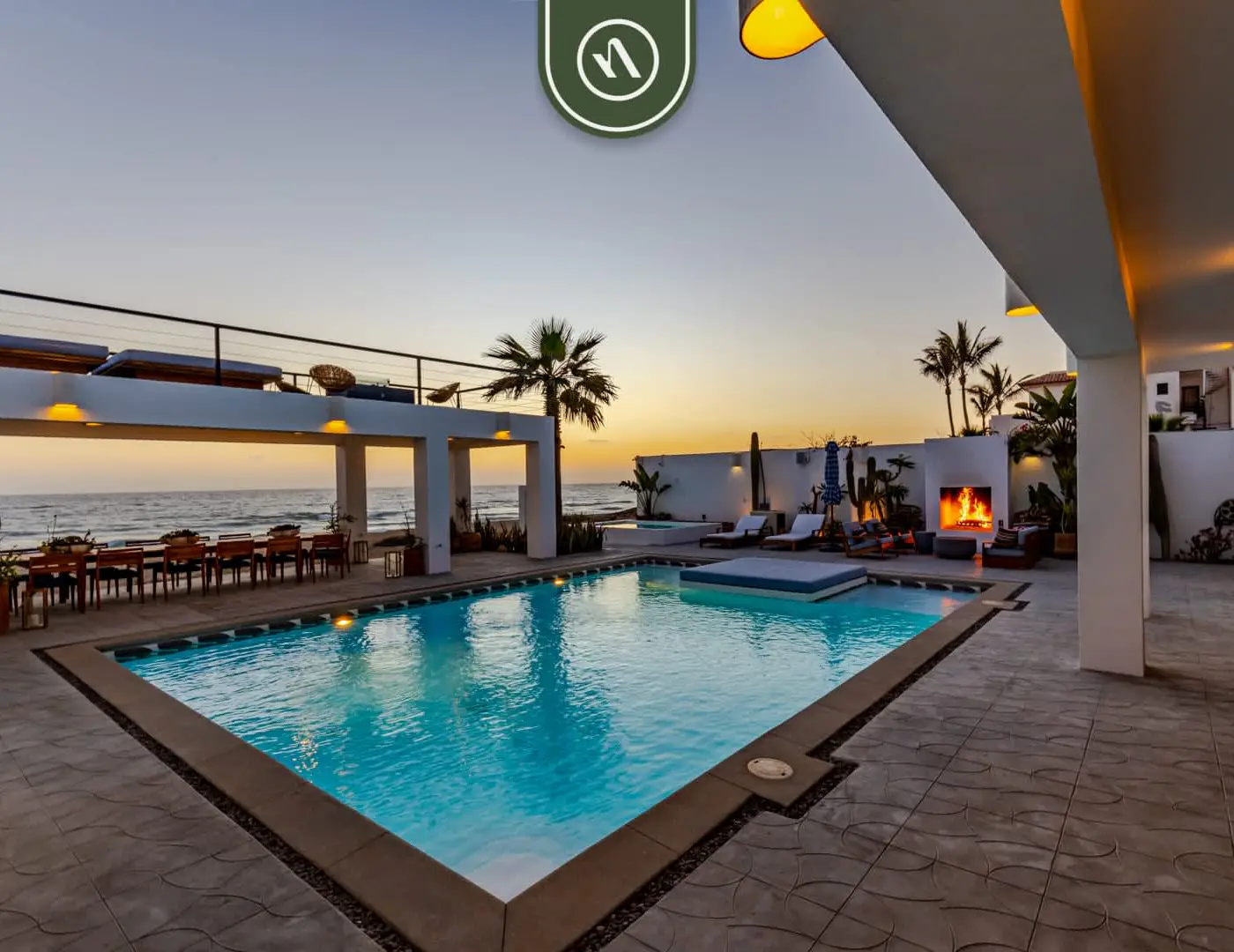 Oceanfront 10 BR Villa with Pool - Jacuzzi - Beach