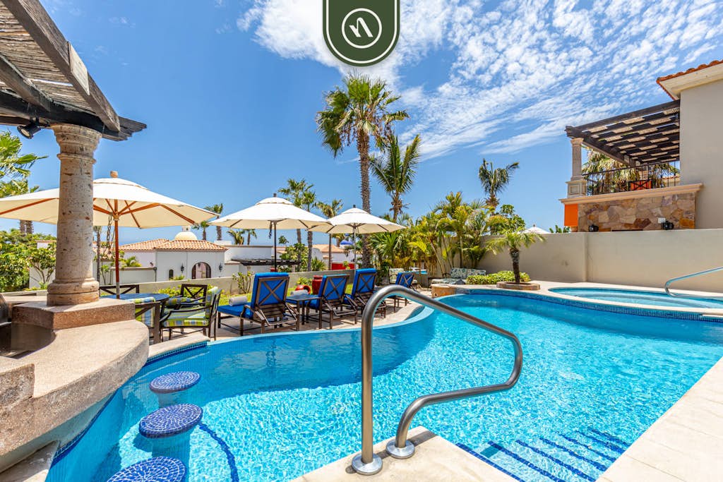 Relish the amazing amenities of Hacienda Encantada Resort while enjoying the comfort and privacy of our three-bedroom villa with breathtaking views.

• Two king-size beds, two queen beds, and a sofa bed
• Private terrace with a pool, jacuzzi, and grill area
• Access to restaurants of various specialties
• Optional all-inclusive packages*
• Sports area with pickleball, tennis, and beach volleyball courts
• Wellness area
• Butler services 
• Multiple pools, jacuzzi, and water playground 
• Private beach access 
• 24/7 security

