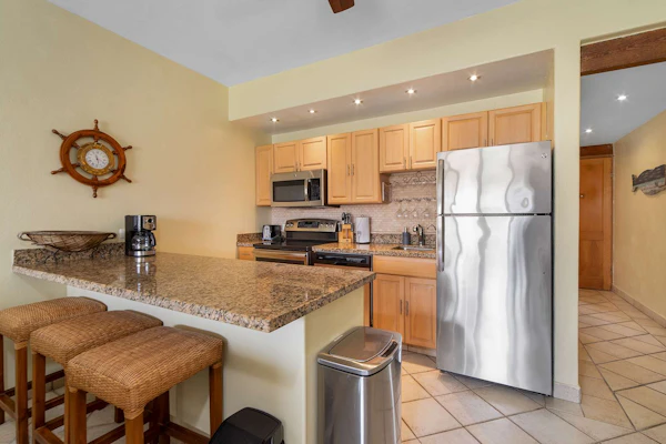 Experience unmatched luxury and privacy in our two-bedroom condo, and enjoy the incredible amenities of Peninsula
• One king-size bed and one queen-size bed
• Palapa with outdoor seating and lounge area
• Surrounded by the Vidanta Golf Course
• Beach towels, beach chairs, cooler bag, and umbrella
• Fast Wi-Fi and smart TV in each room
• Fully equipped kitchen
• Located two blocks from the Malecon, beach, shopping, and restaurants
• Security gate and parking