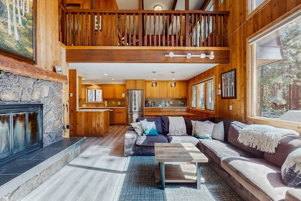 Dog-friendly cabin with pool, sauna, private hot tub, & great deck