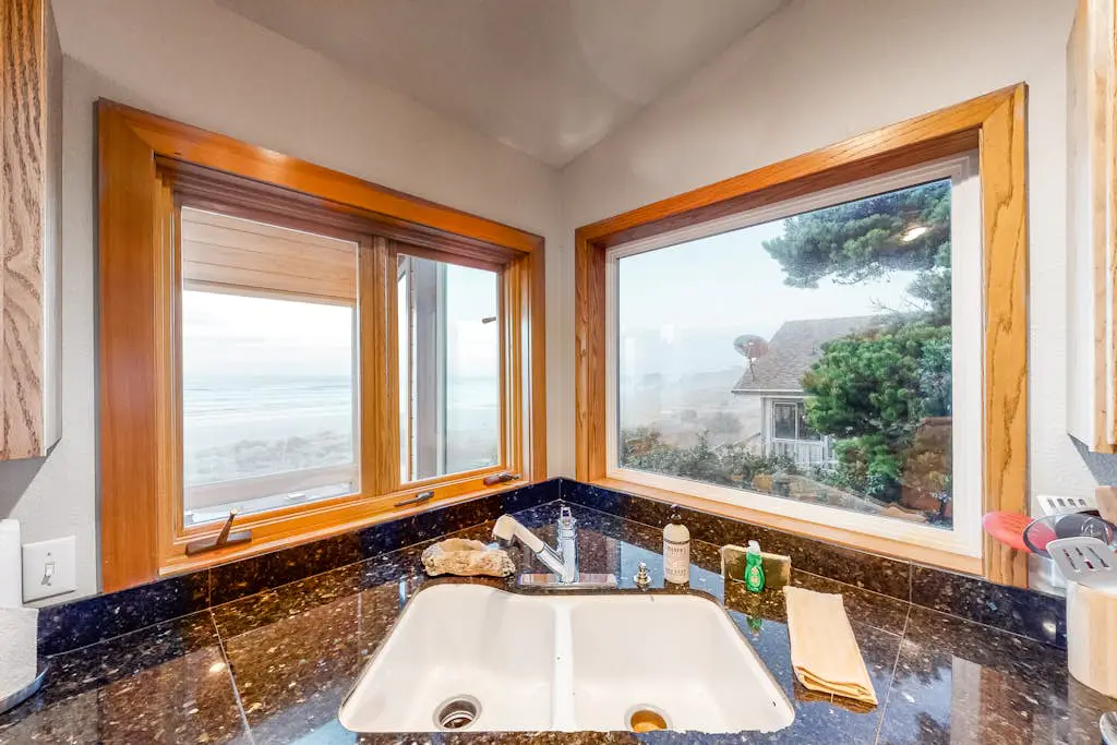 Dog-friendly home with ocean views, high-speed WiFi, and wood-burning fireplace