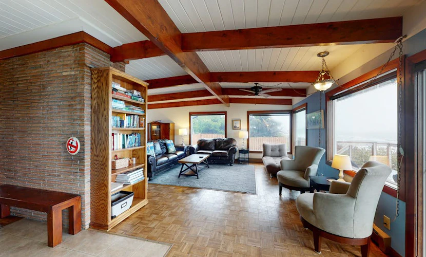 Dog-Friendly, Oceanfront Home with a Private Hot Tub, Firepit, & Free WiFi