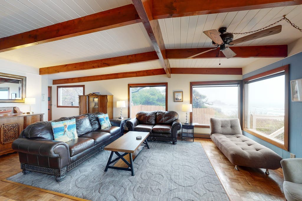 Dog-Friendly, Oceanfront Home with a Private Hot Tub, Firepit, & Free WiFi